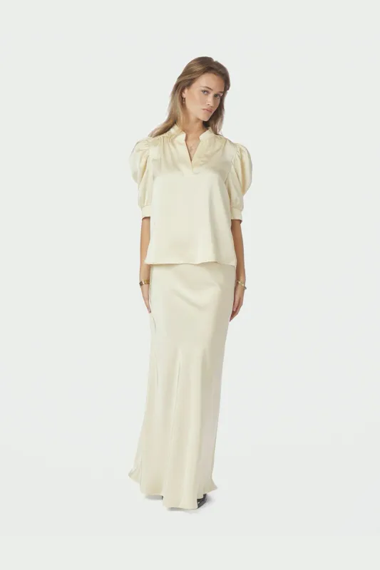 Neo Noir Roella Heavy Sateen Blouse Geel