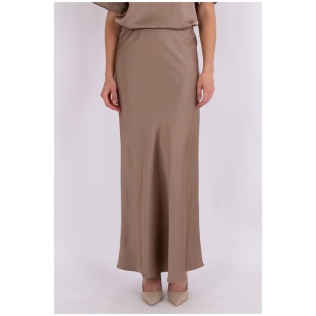 Neo Noir Vicky Heavy Sateen Skirt Bruin