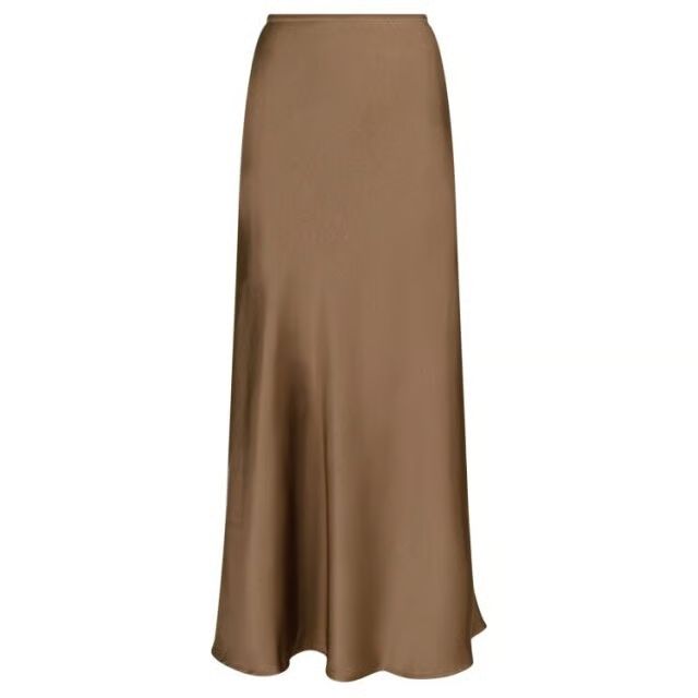 Neo Noir Vicky Heavy Sateen Skirt Bruin