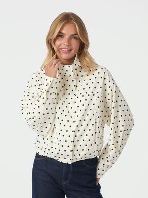 Neo Noir Callisa Dot Jacket Wit