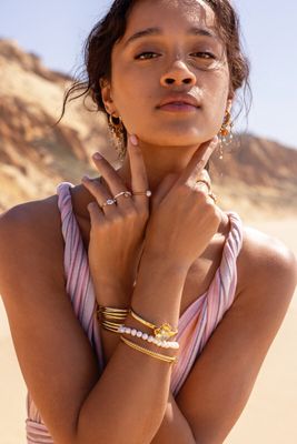 My Jewellery Armband met natuurlijke parels en slotje Goud