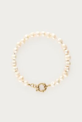 My Jewellery Armband met natuurlijke parels en slotje Goud