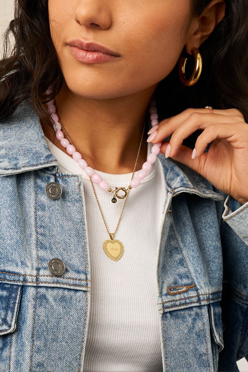 My Jewellery Licht roze kralenketting Goud