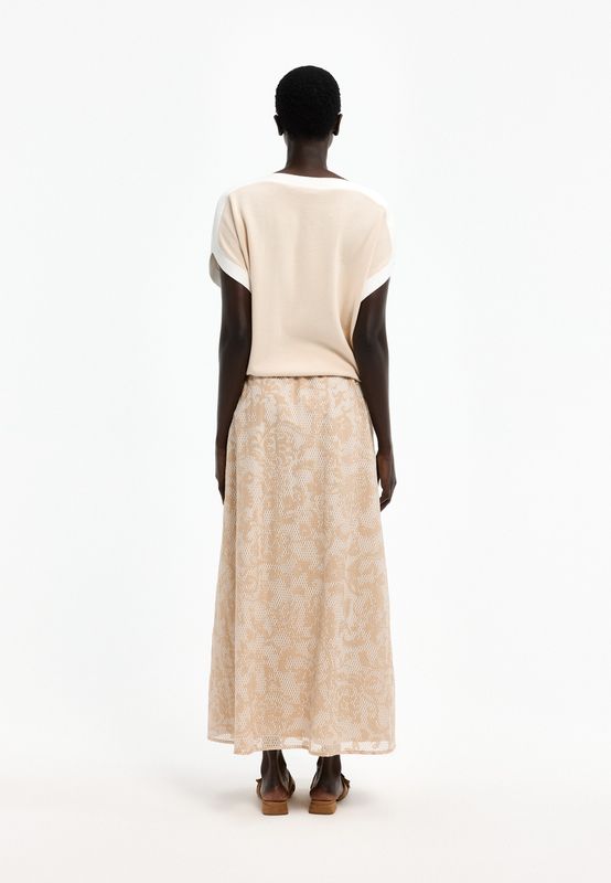 Xandres top Amadine zand/ecru