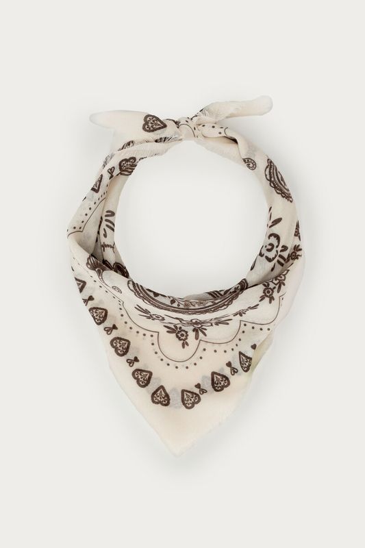 My Jewellery Beige sjaal met bruine paisley print