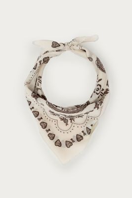 My Jewellery Beige sjaal met bruine paisley print