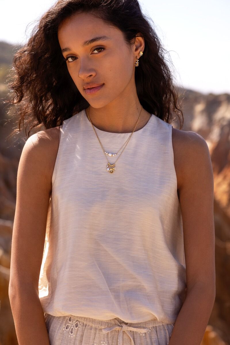 My Jewellery Ketting met natuurlijke parels en kralen Goud