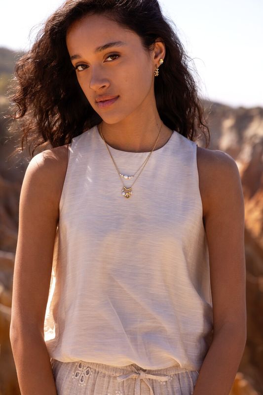 My Jewellery Ketting met natuurlijke parels en kralen Goud