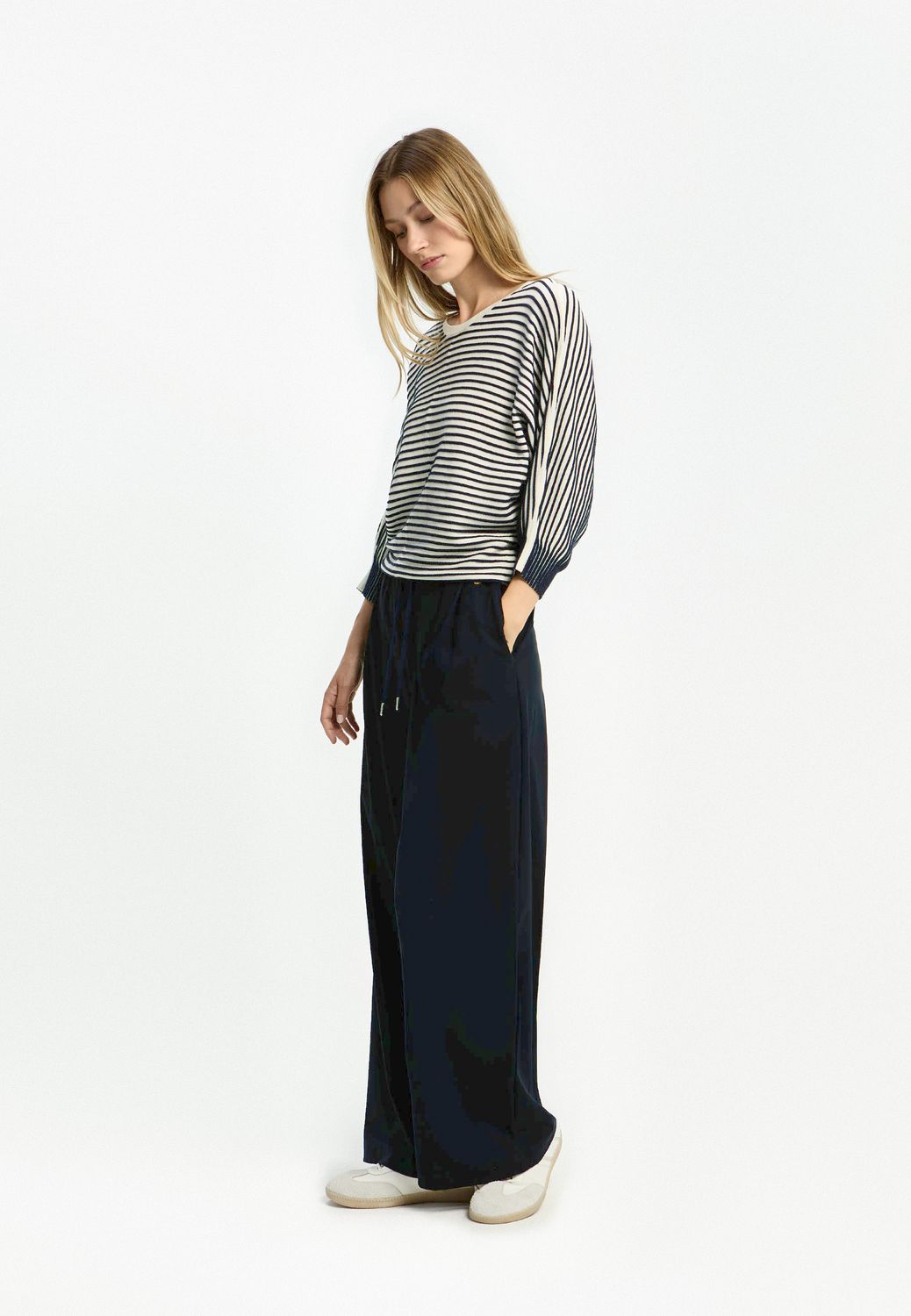 Xandres top Geboni blauw/wit