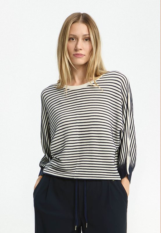 Xandres top Geboni blauw/wit