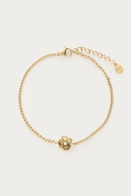 My Jewellery Armband met ranonkel bloem en imitatieparel Goud