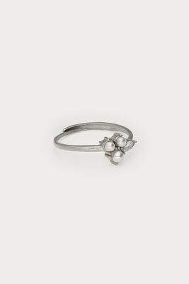 My Jewellery Ring met zoetwaterparel bloem Zilver