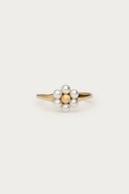 My Jewellery Ring met zoetwaterparel bloem OS Goud