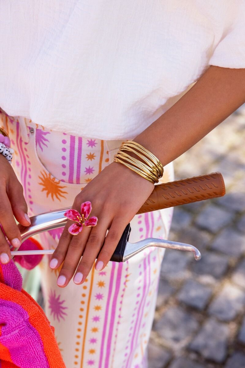 My Jewellery Tropical bangle met gekruiste draden Goud