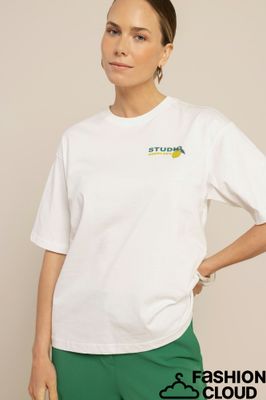 Studio Anneloes Matcha lime fiep t-shirt Ecru
