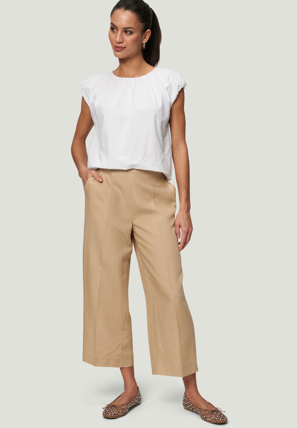 Zero top wit met kapmouw