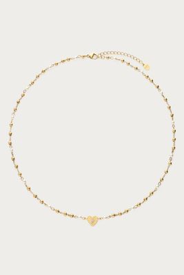 My Jewellery Ketting met hartje en imitatieparels Goud