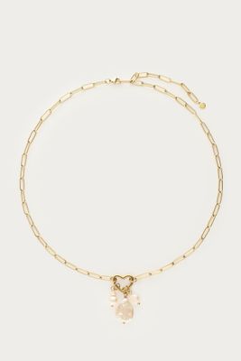 My Jewellery Schakelketting met hartje en natuurlijke parels Goud