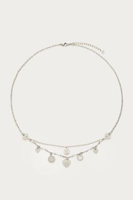 My Jewellery ketting met hartjes en imitatieparels "Dream Chaser" zilver