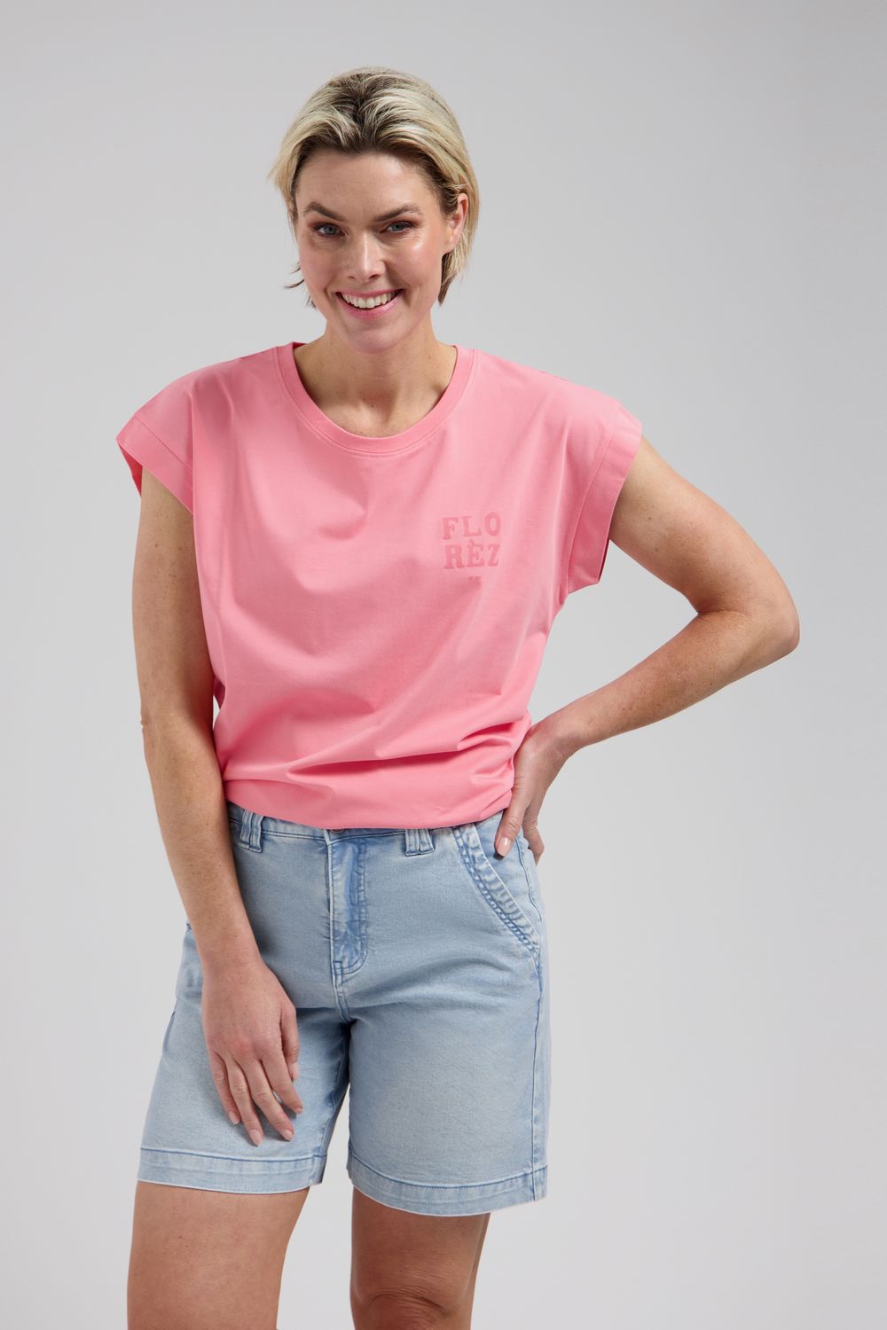 Florez Coco T-shirt Roze CR0505