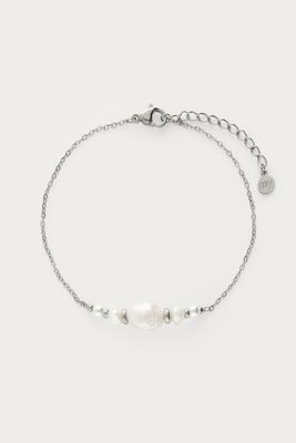 My Jewellery Armband met natuurlijke parels en kralen zilver
