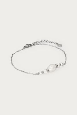 My Jewellery Armband met natuurlijke parels en kralen zilver