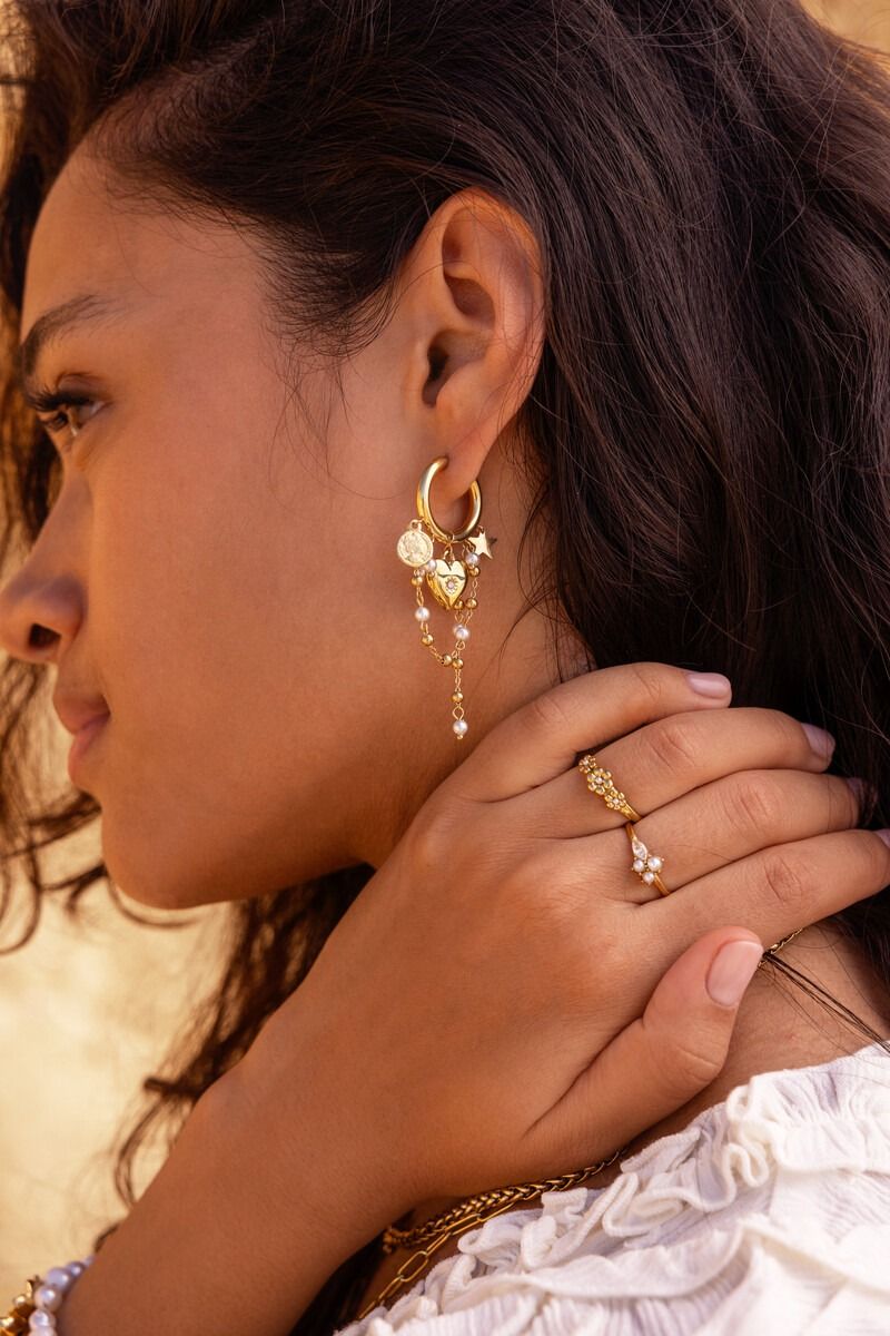 My Jewellery Ring met drie bloemen Goud