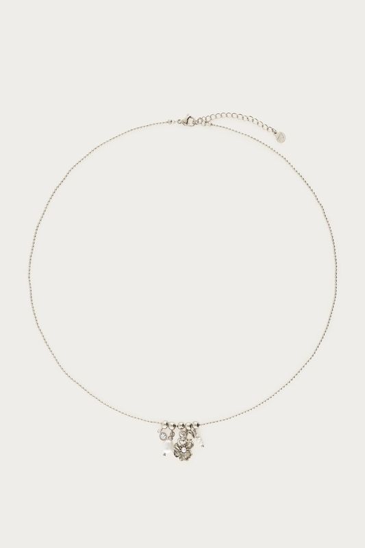 My Jewellery Ketting met ranonkel bloem en zoetwaterparels zilver