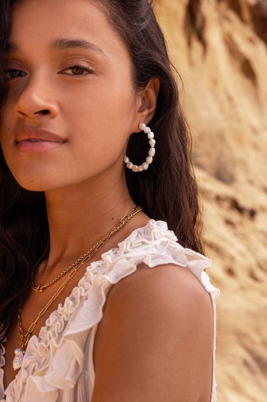 My Jewellery Statement oorringen met natuurlijke parels zilver
