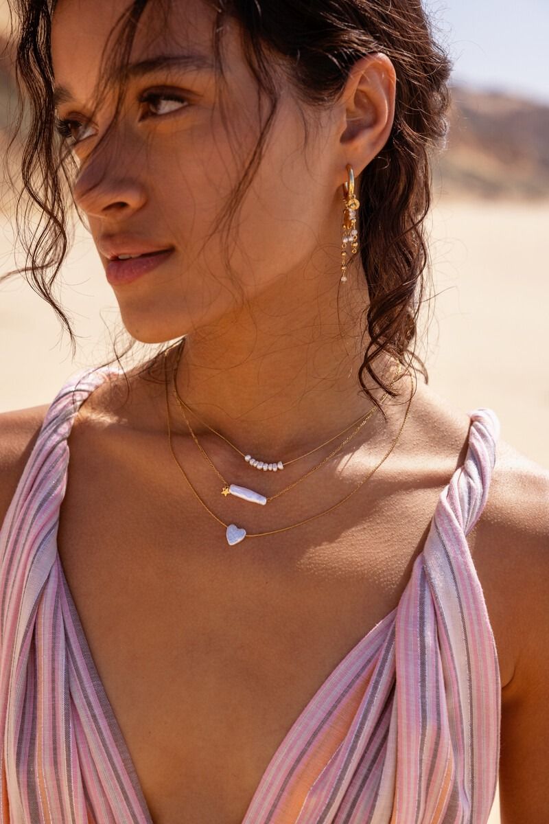 My Jewellery Ketting met natuurlijke parel bar en ster Goud