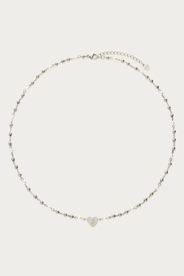 My Jewellery Ketting met hartje en imitatieparels zilver