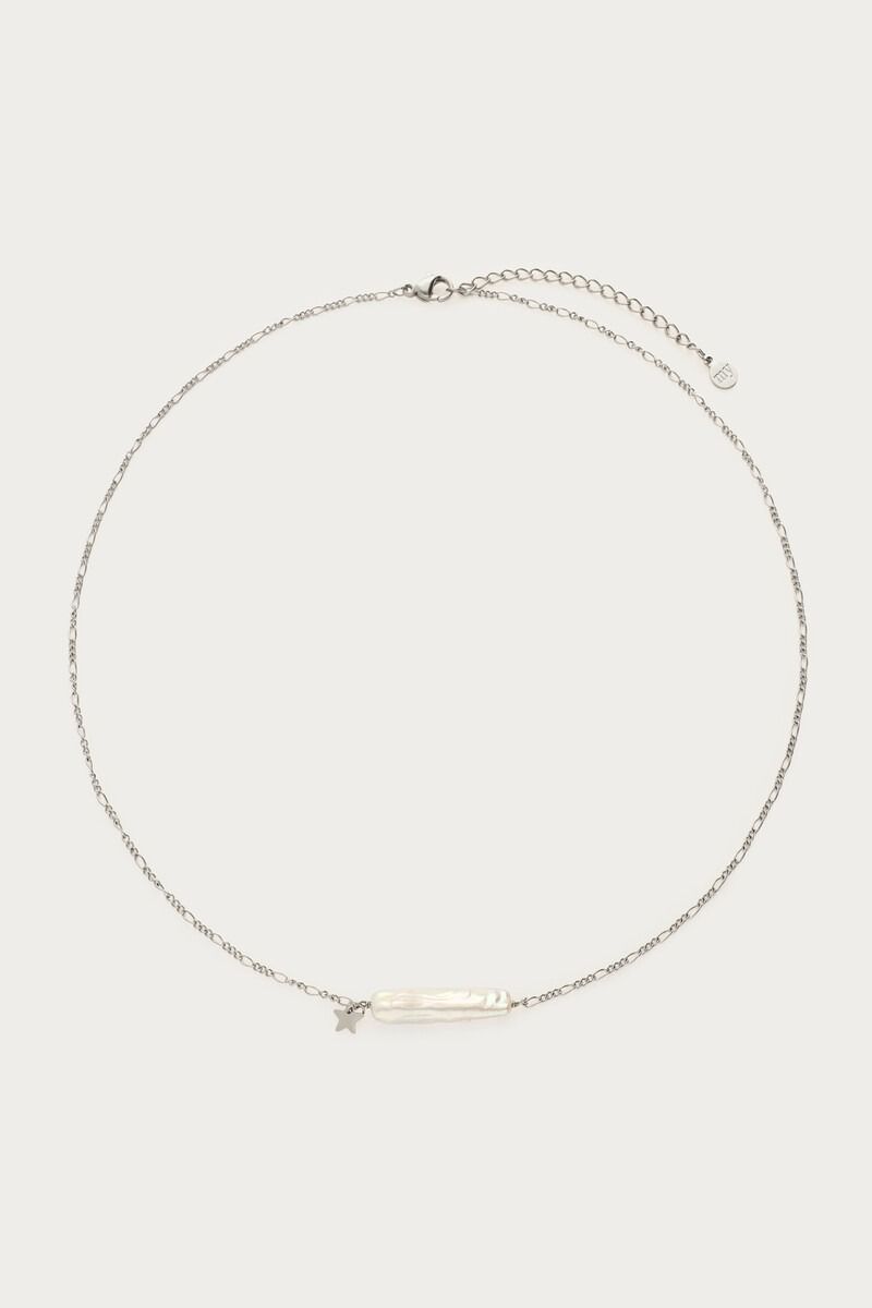 My Jewellery Ketting met natuurlijke parel bar en ster zilver