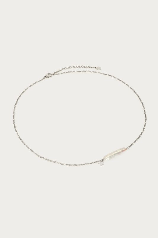My Jewellery Ketting met natuurlijke parel bar en ster zilver