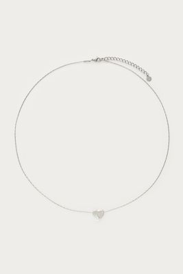 My Jewellery minimalistische ketting met natuurlijk parel hartje zilver