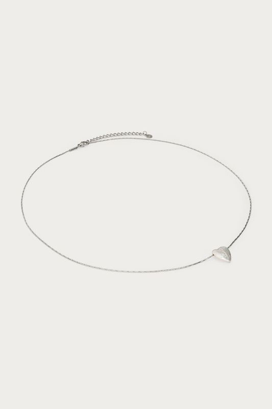 My Jewellery minimalistische ketting met natuurlijk parel hartje zilver