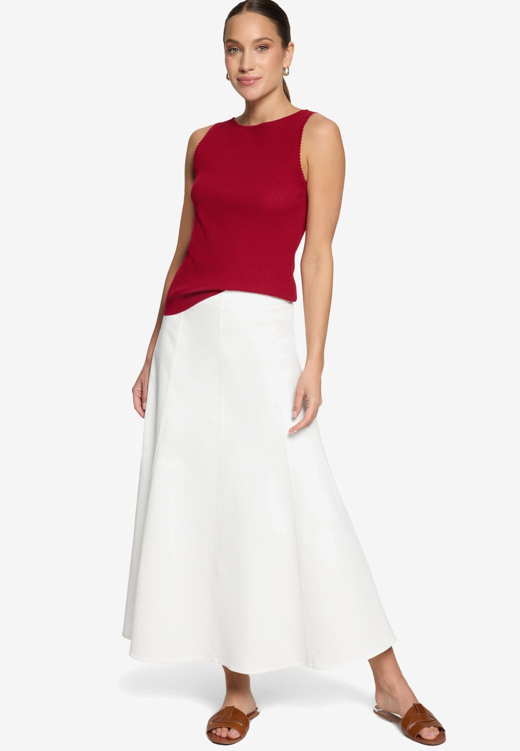 Zero top mouwloos rood