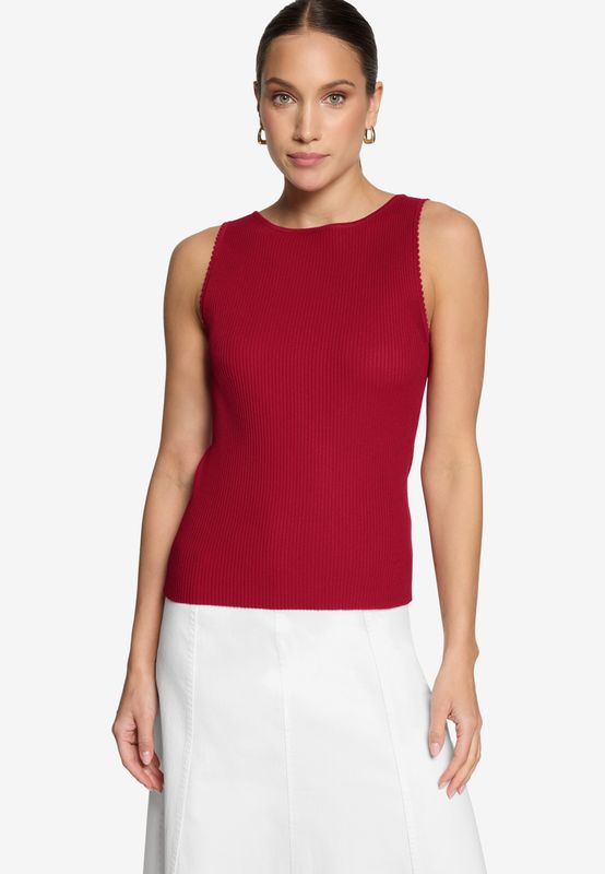 Zero top mouwloos rood