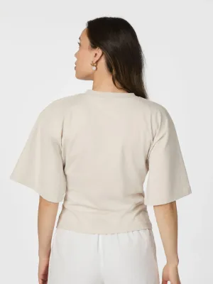 Neo Noir Asha Boxy Tee Beige