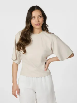Neo Noir Asha Boxy Tee Beige