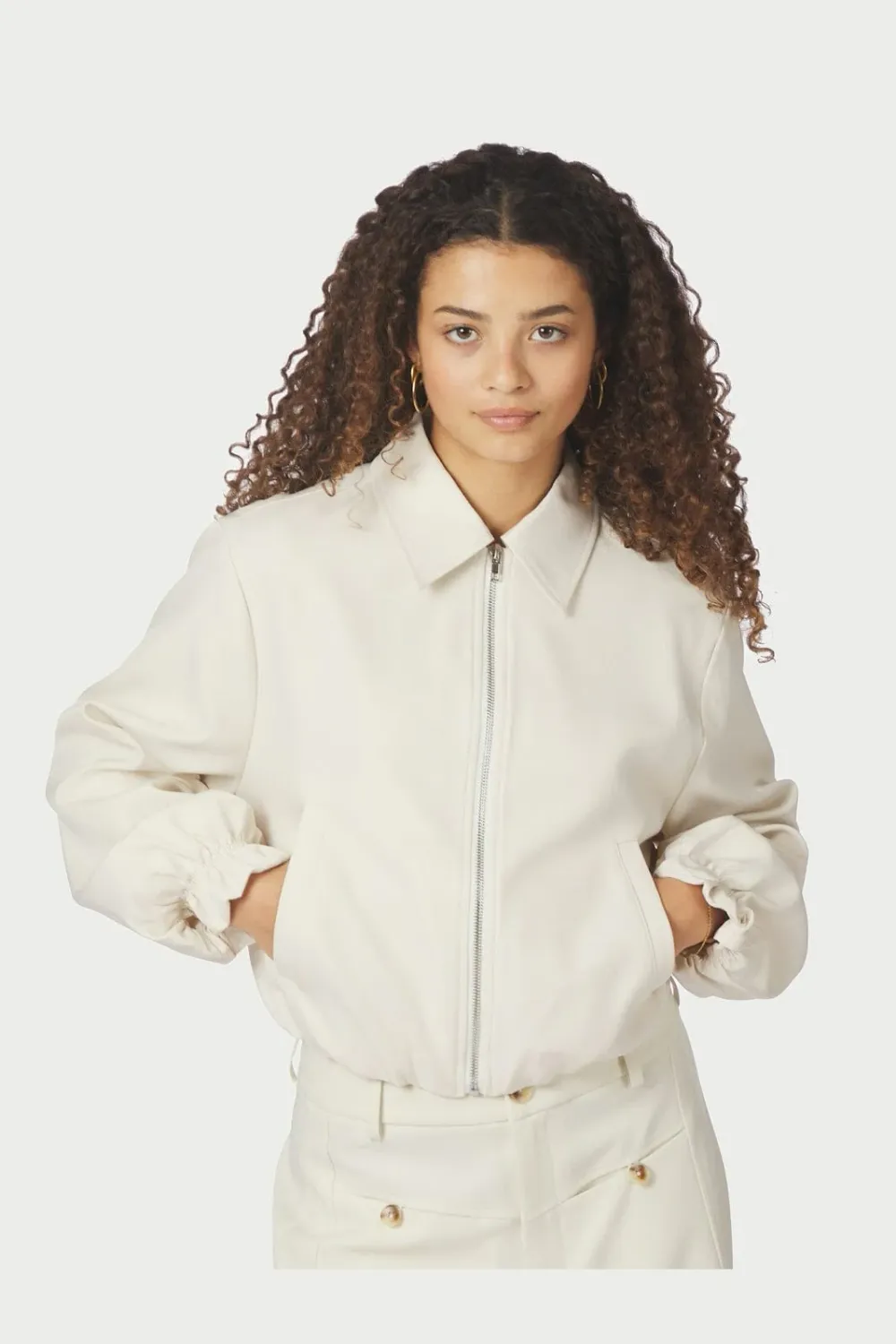 Neo Noir Denielle Structure Jacket Ecru