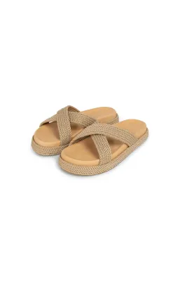 YAYA Sandalen met touwdetail Beige