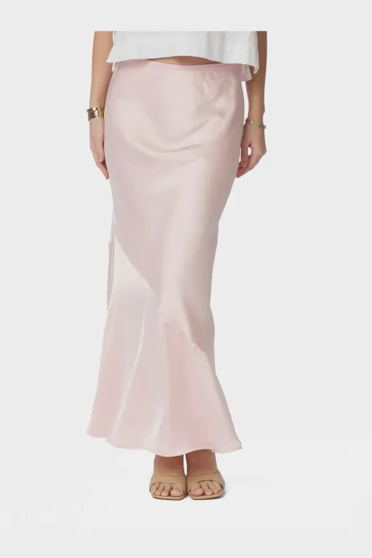 Neo Noir Ninad Heavy Sateen Skirt Roze