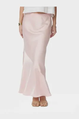 Neo Noir Ninad Heavy Sateen Skirt Roze