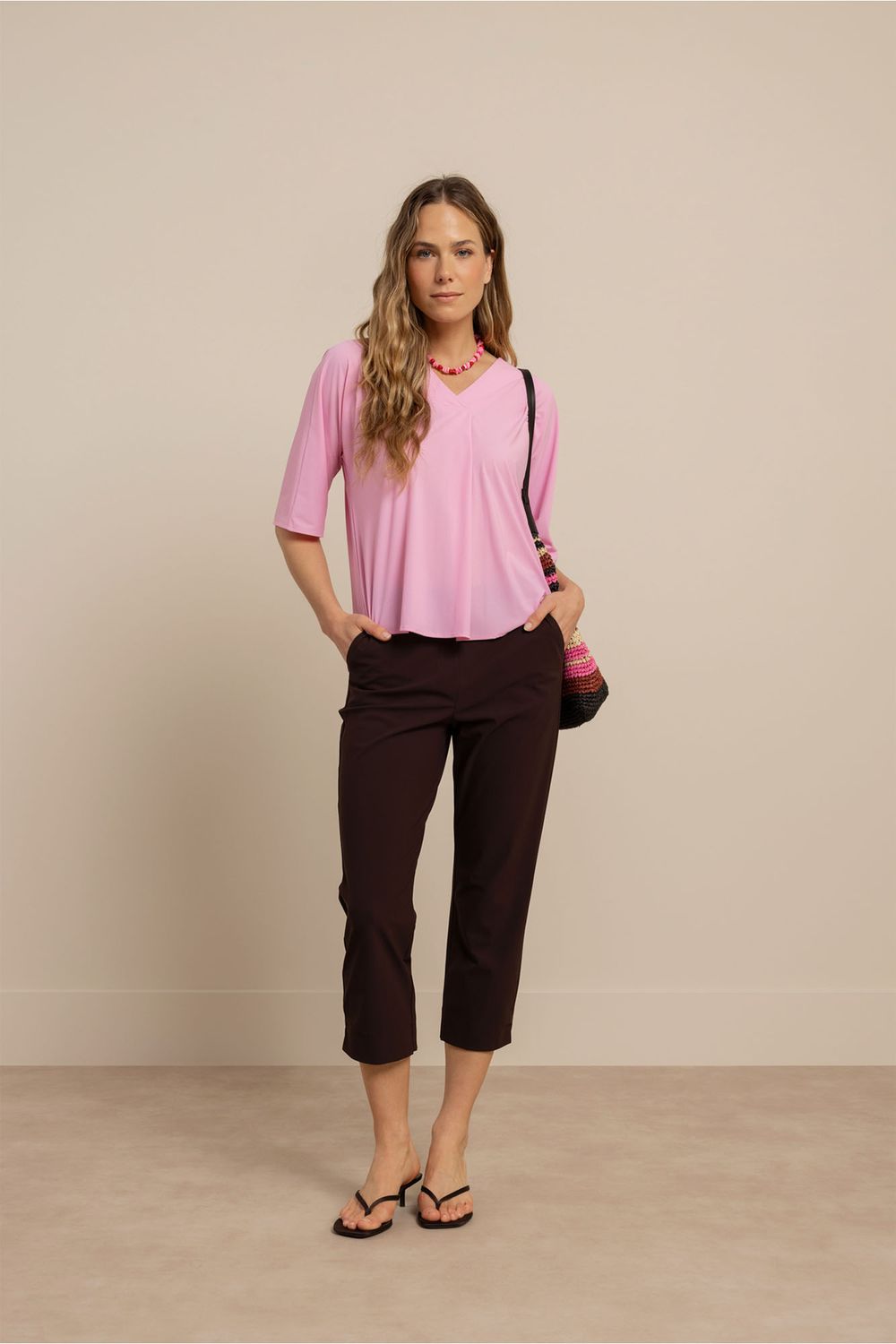 Studio Anneloes Anne capri trousers Bruin 13813