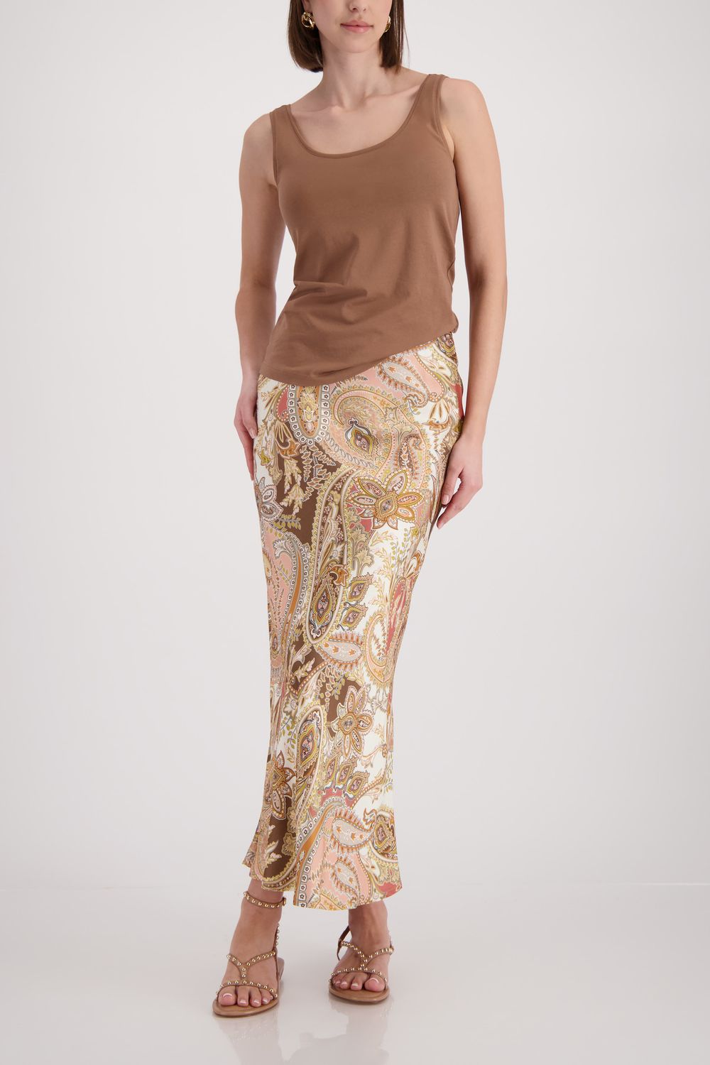 Monari Rock mocca gemustert Bruin 410568