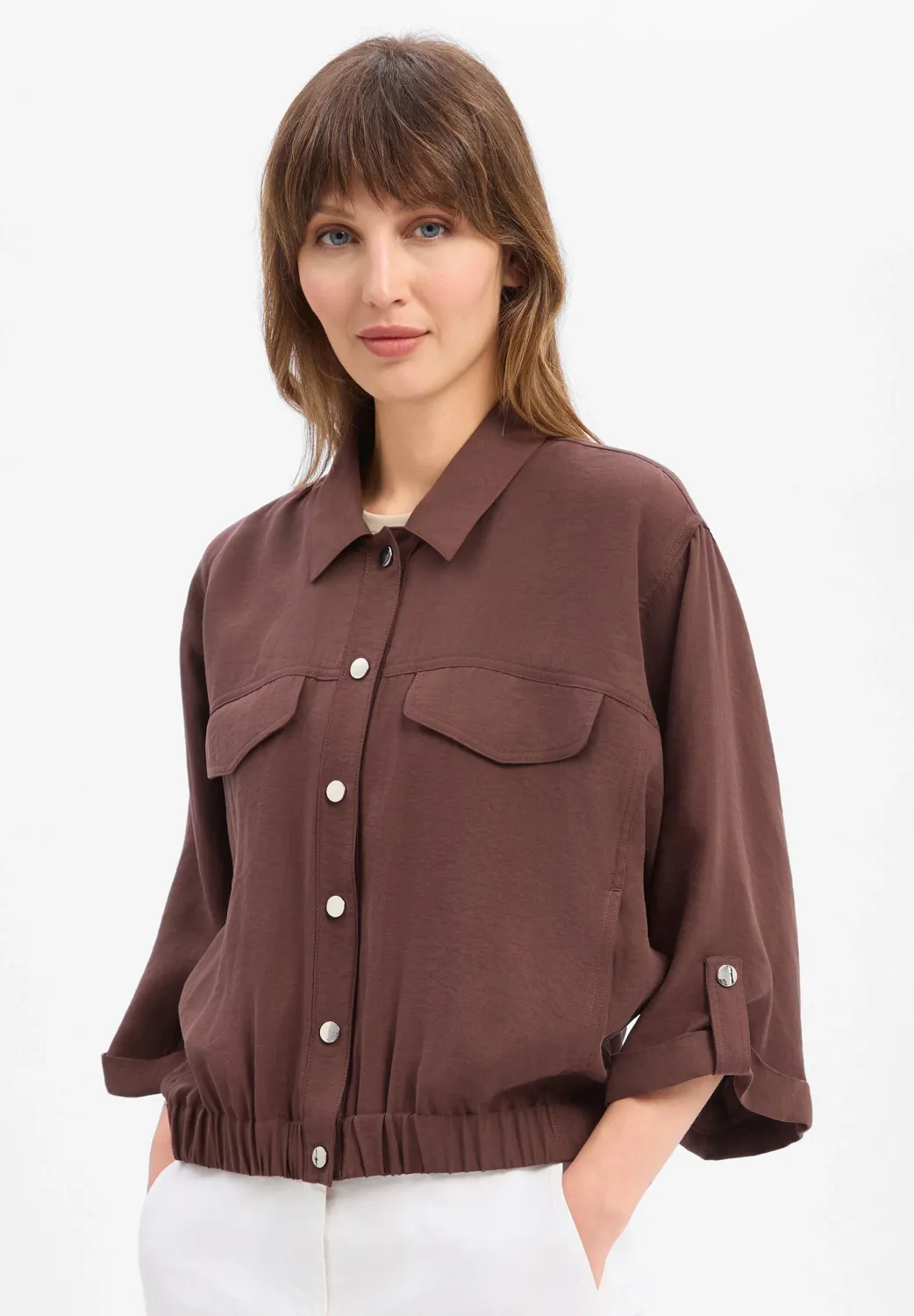 More &amp; More Modal-PES Blouse Bruin