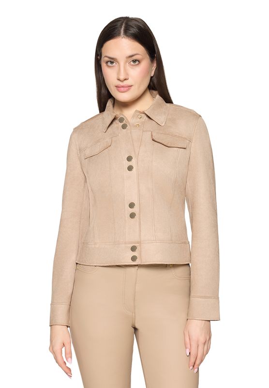 Betty Barclay Blazer suedine bruin