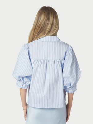 Neo Noir Etta Stripe Stone Shirt Blauw