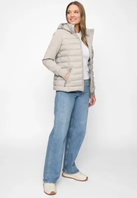 Covered GRS ladies woven jacket - SOPHIA 4 Beige