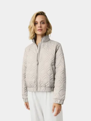 Covered GRS ladies woven jacket - GINA Beige